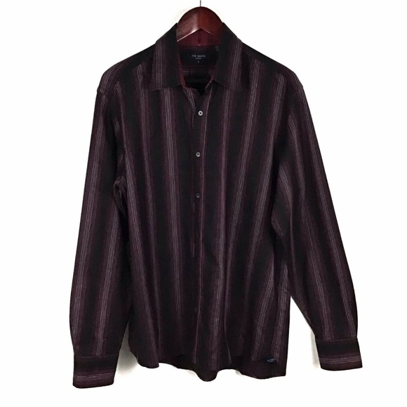 Ted Baker London Other - Men's Ted Baker London Black Pink Purple Shirt 5/L